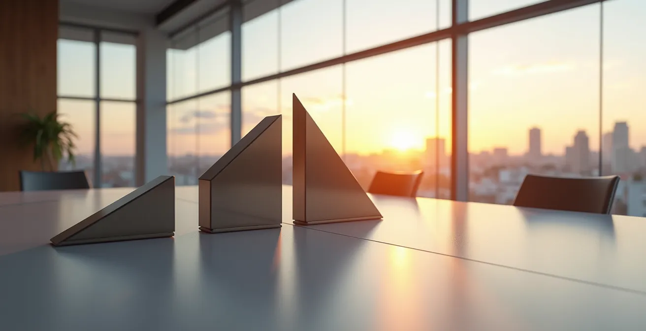 Comparación visual de márgenes de beneficio empresarial del 6% al 12%