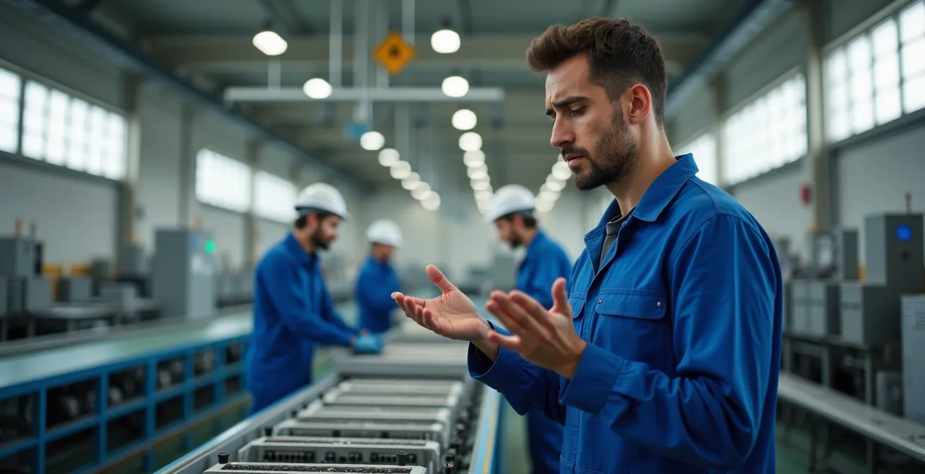 Línea de producción detenida por falta de componentes críticos en sistema JIT