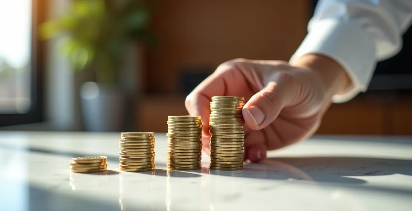 Representación visual de los tres niveles de colchón financiero empresarial