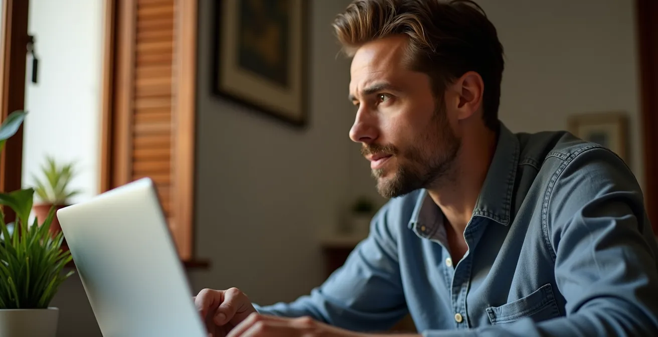 Representación visual del equilibrio entre conexión y desconexión en trabajo remoto
