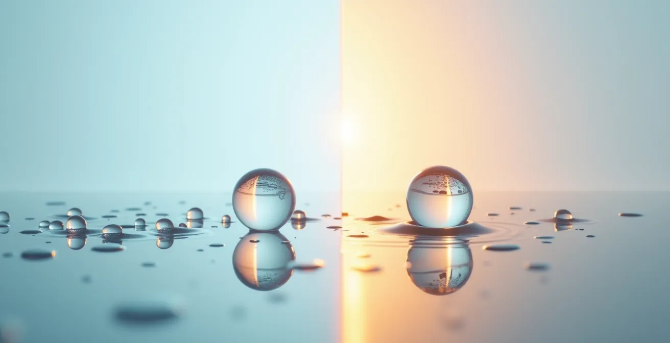 Comparación visual entre estrategia dispersa y enfoque profundo en un canal