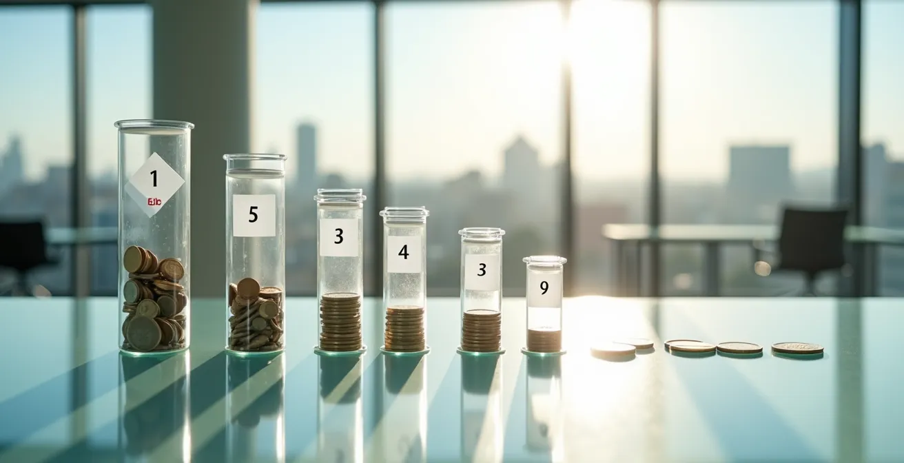 Diagrama visual mostrando dónde se queda atrapado el dinero en una Pyme española